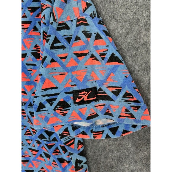 Vtg Hobie Shirt Men's Medium Blue Orange Surf 90's USA Aztec - Picture 3 of 7